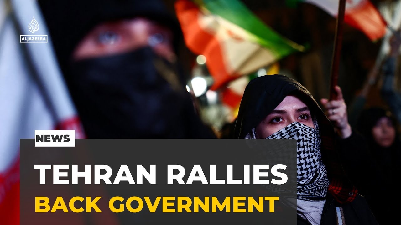 مظاهرات حاشدة في طهران تدعم الحكومة، وترفض الضربات الأمريكية الإسرائيلية، وتجدد الدبلوماسية