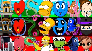 Incredibox Sprunki Oc Phase 1 To Phase 3, Homer Simpson, Y From Alphabet Lore, Emoji 96Hungry