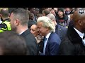 Geert wilders op bezoek in weert