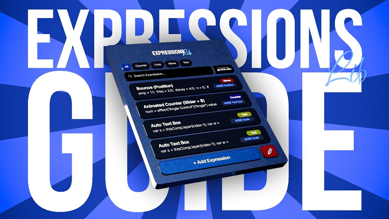 Expressions Plus AFTER EFFECTS EXPRESSIONS IN 1 CLICK! | EXPRESSIONSLIB PLUGIN GUIDE ...