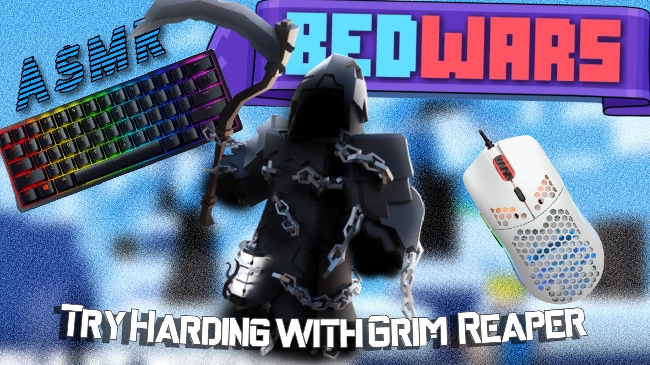 Try Harding Try Harding With Grim Reaper in Roblox Bedwars ASMR - YouTube