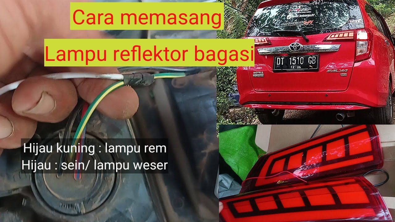 Cara memasang lampu variasi reflektor bagasi mobil calya sigra. Lampu rem variasi isoka kedip kedip.