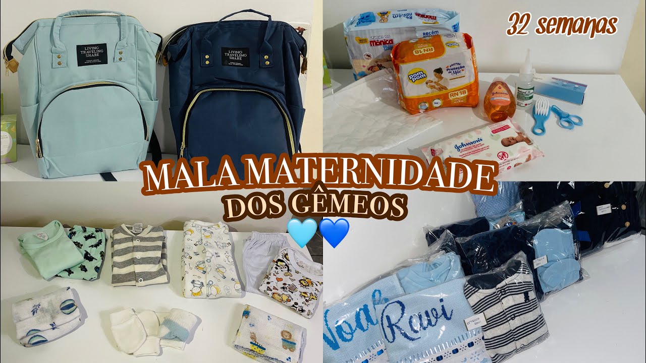 ORGANIZANDO A MALA MATERNIDADE DOS GÊMEOS | TUDO QUE IREI LEVAR 💙🩵🤰🏻