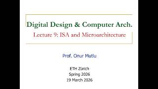 Celebrity Digital Design & Comp. Arch: L9: ISA and Microarchitecture (Spring 2026) Wealth