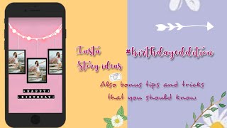 Instagram story idea || story for birthday editing tutorial using IG app only #instagram # birthday