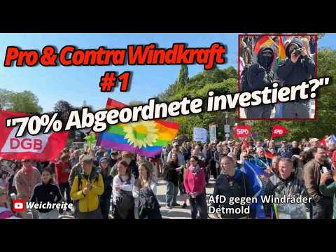 AfD March Detmold Pros & Cons of Wind Power Antifa Counter-demonstrations 5/9/26