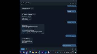 Telegram Weather update bot using nodejs || Telegram bot for getting user info and weather details