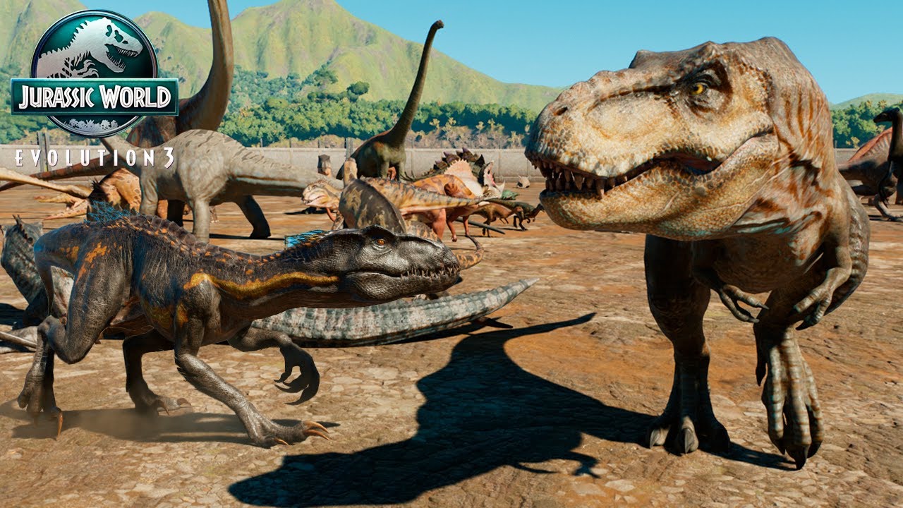 BATTLE ROYALE DE DINOSAURIOS BRUTAL | JURASSIC WORLD EVOLUTION 3 - YouTube