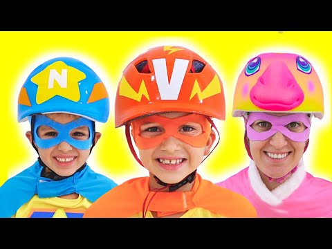 Video Vlad và Niki trở thành Siêu anh hùng trên xe tay ga và... - youtube