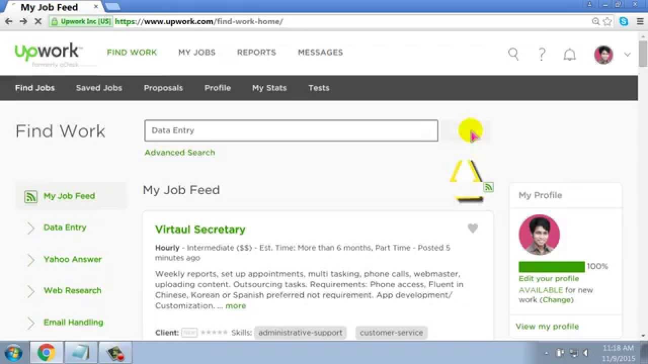 How To Submit A Proposal In Upwork Data Entry Job YouTube