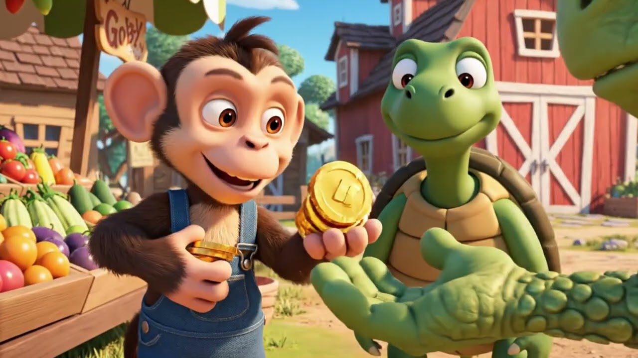 Amazing Little Monkey Farmer: Driving Red Tractor & Saving Farm Animals! 🐒🚜🌾