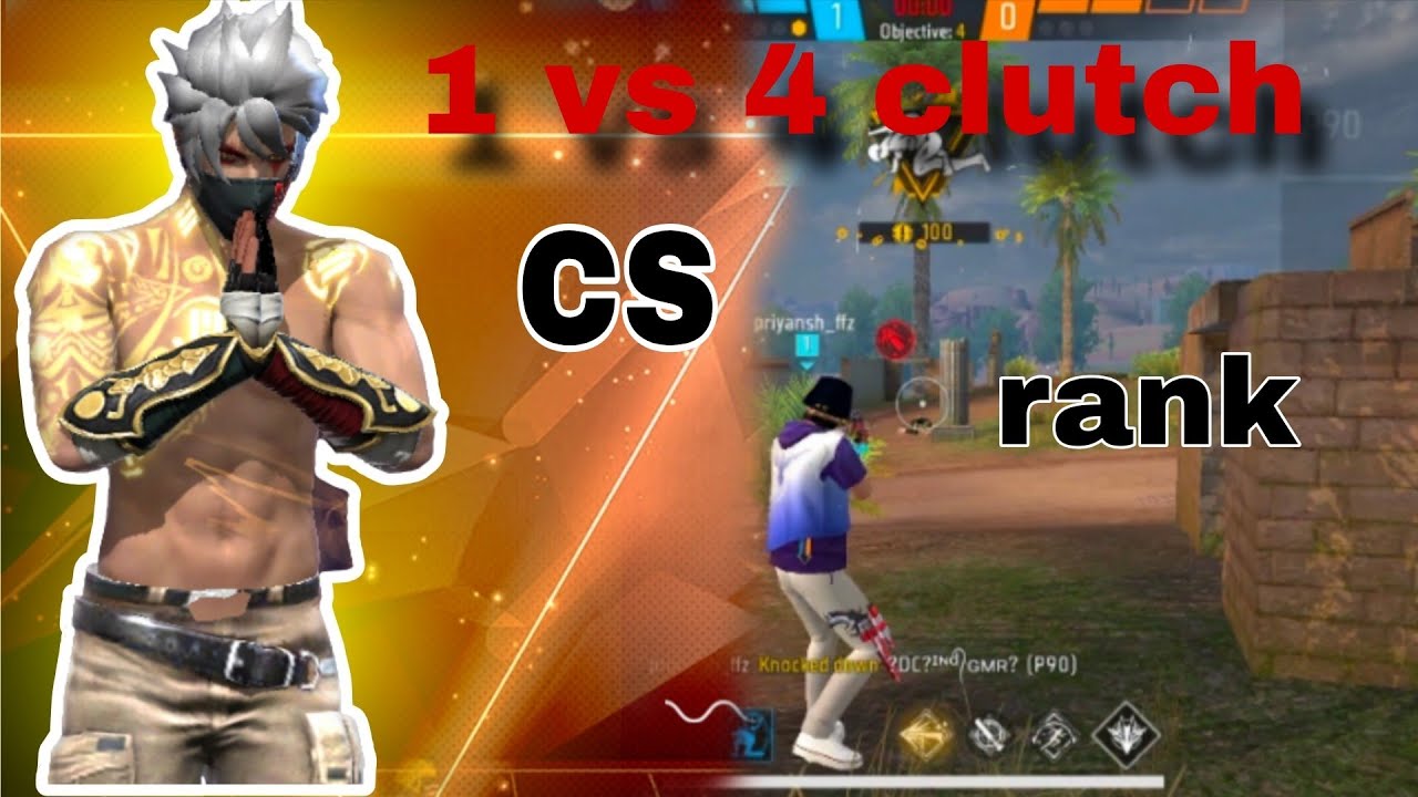 1 vs 4 clutch cs rank 😱#shorts#garena free fire - YouTube