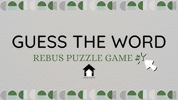 Rebus Puzzle Game for Elementary School