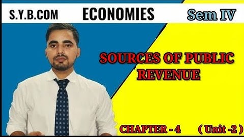 #6 Sources of public revenue| Public revenue| SYBCOM Sem -4 |  Economics 4 | Mumbai University |