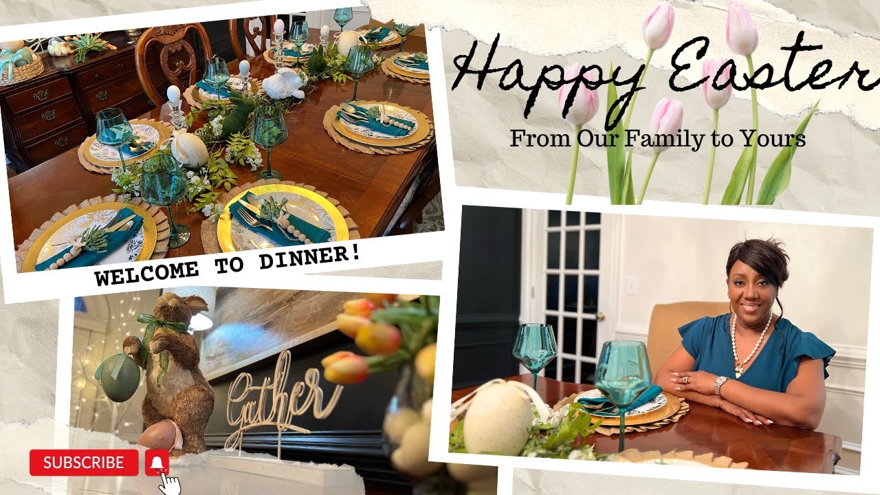 Happy Easter 2024 | Tablescape Decorate with Me Easter | Welcome to ...