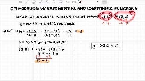 6.7 Modeling w: Exponential and Logarithmic Functions