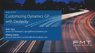 Customizing Microsoft Dynamics GP with Dexterity