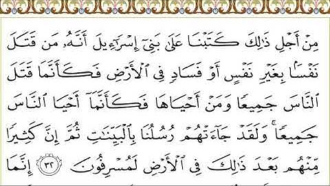 سورة المائدة للقاري الشيخ عبدالرحمن السديس مكتوبة