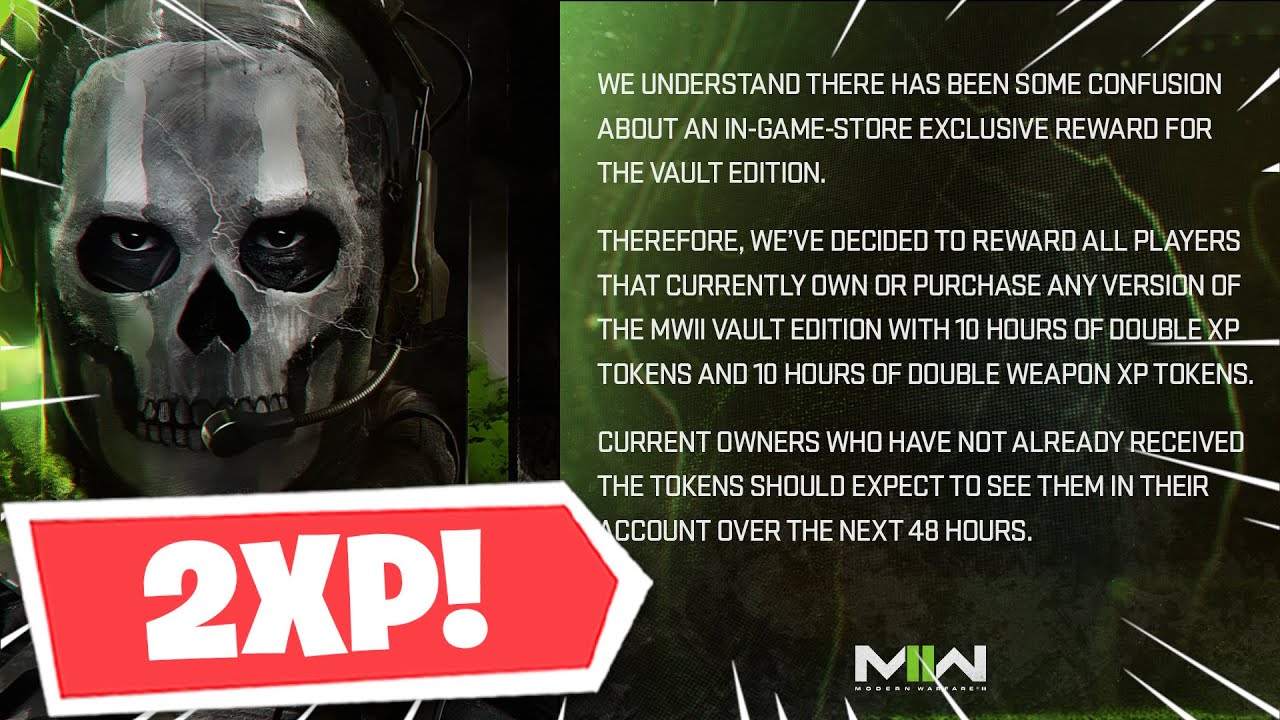 Modern Warfare 2 Vault Edition owners will get 10 hours double XP because  of a confusing in-game exclusive