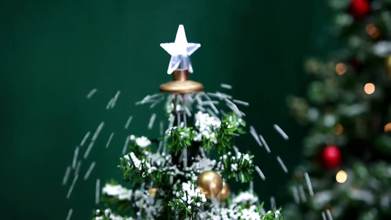 Table Snowing Christmas Tree with Umbrella Base YouTube
