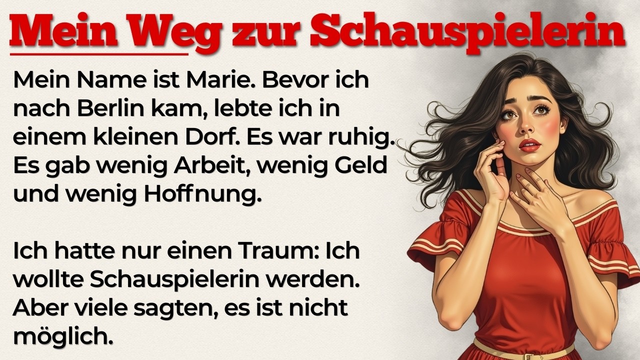 Mein Weg zur Schauspielerin | Learn German with Stories | German Stories