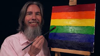 Painting the LGBTQ+ Rainbow Pride Flag | ASMR screenshot 4