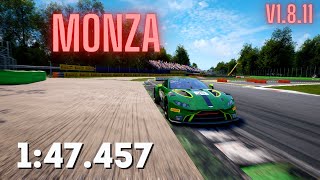 Assetto Corsa Competizione | Aston Martin V8 Vantage GT3 | Monza [Hotlap + FREE Setup] | Update