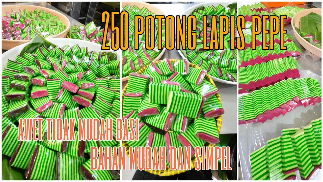 kenyal lembut bahan super simpel ..lapis pepe anti gagal begini trik memotong yang rapih