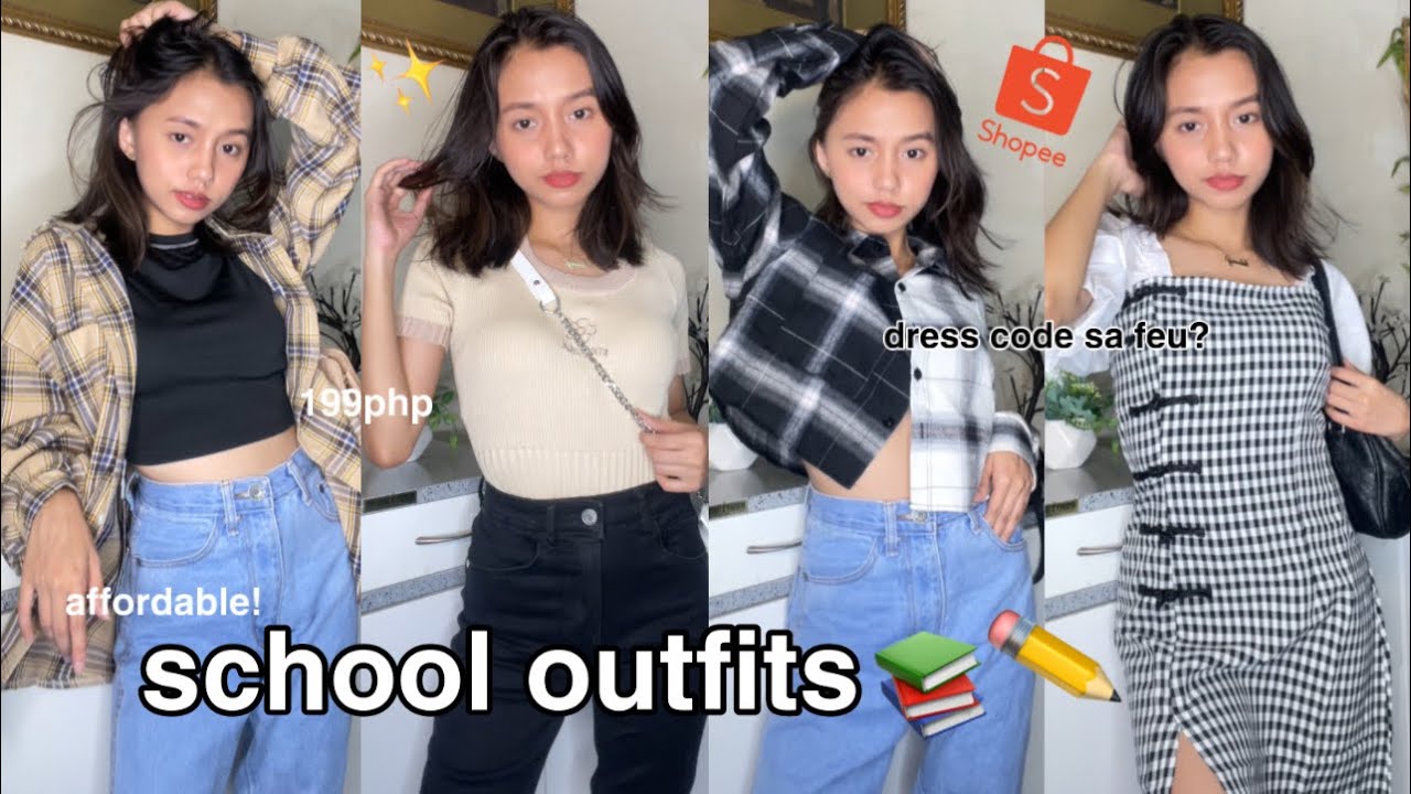 SCHOOL OUTFITS IDEAS from shopee! ️ (affordable) ft. LOVITO 🔥 - YouTube