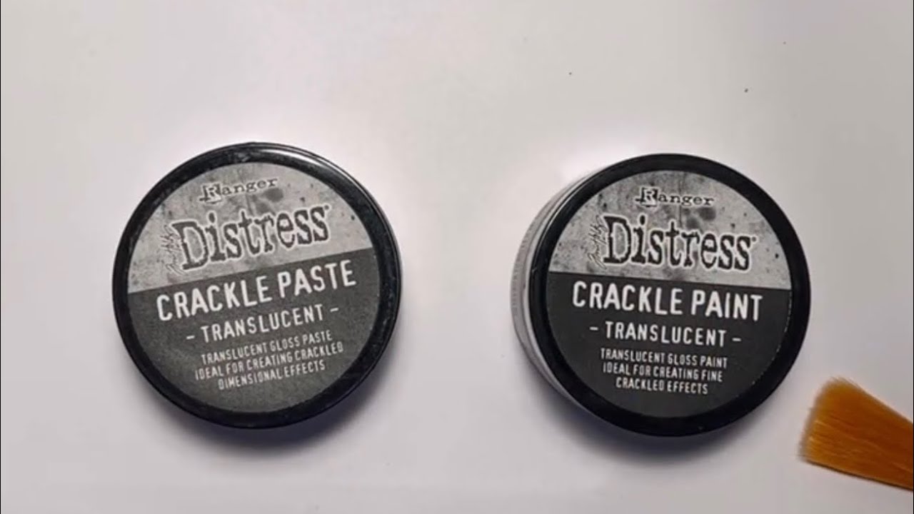 Ranger Crackle paint und Ranger Crackle paste im Vergleich