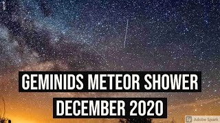 Meteor Shower 2020 Live 🔴| Geminids Meteor Shower December 2020