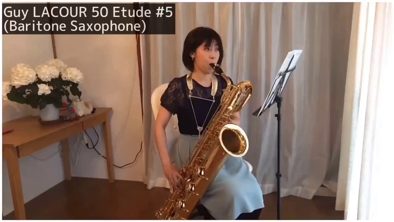 Guy LACOUR 50 Etude 5【Baritone Saxophone】ラクール50のエチュード バリトンサックス編 YouTube