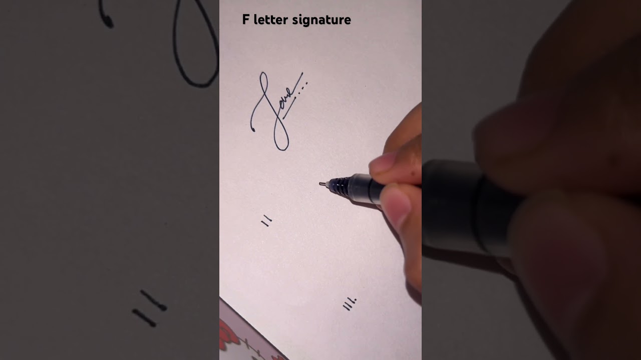 F letter signature style! 