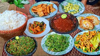 MENU KAMPUNG ALA EMA EMA!!️ PENCOK KACANG, SAMBEL TRASI, JENKOL MUDA, KARAWET GALENG, BALADO PINDANG