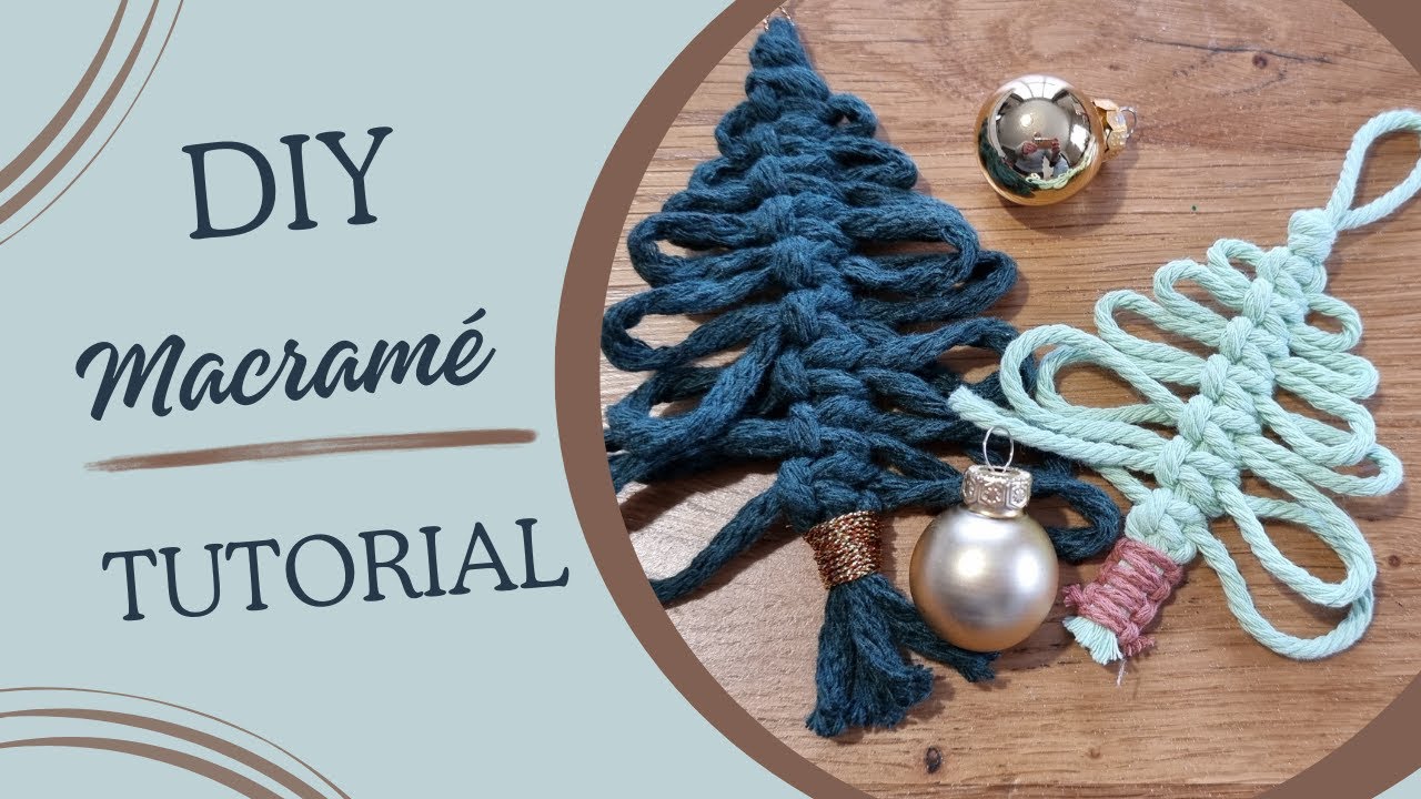 TUTO décoration sapin de Noël macramé DIY - Christmas tree tutorial ...