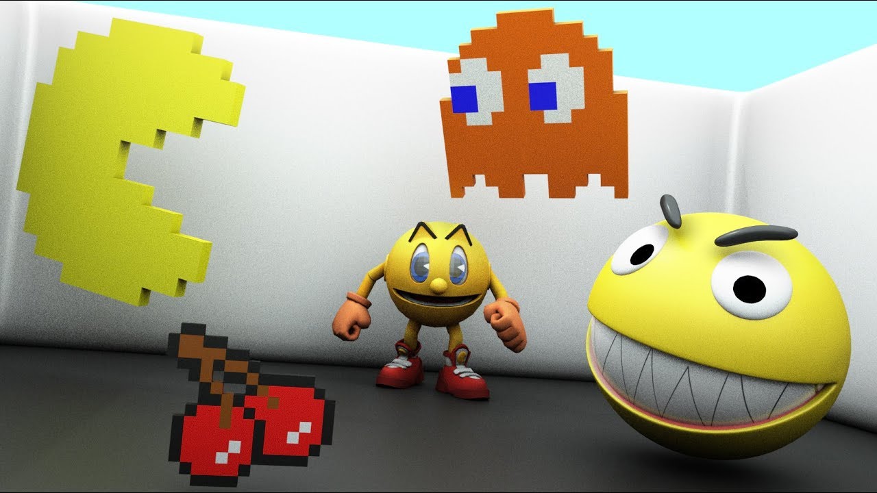 Pacman 3d video Collection - Pacman animation - YouTube