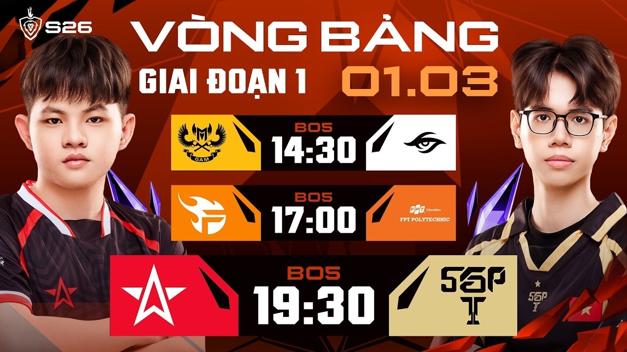 🔴 TRỰC TIẾP: FPT x FLASH vs FPT POLYTECHNIC HCM | GIAI ĐOẠN 1 - LƯỢT ĐI | ĐTDV MÙA XUÂN 2026