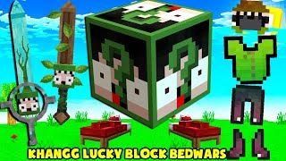 MINI GAME : KHANGG LUCKY BLOCK BEDWARS ** THỬ THÁCH T GAMING CÓ ĐỒ SIÊU VIP CỦA KHANGG