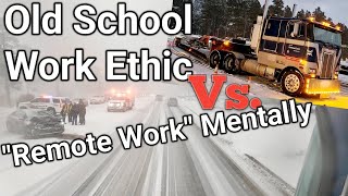 Old School Trucker Vs Flagstaff Snow & 'Remote Work' Mentality