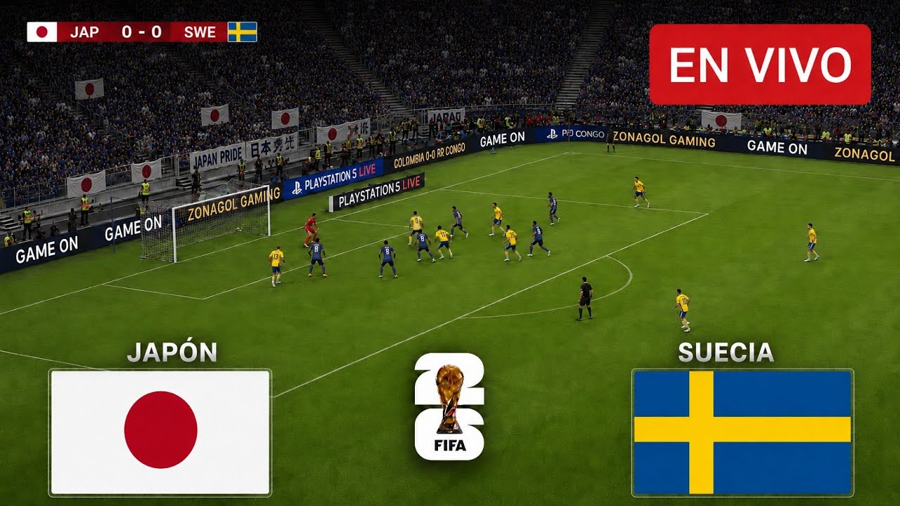 Japón vs Suecia 🛑EN VIVO Mundial2026  |Simulación Realista PES2021| Full match