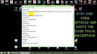 How To Create a Fake Anti Virus with Notepad screenshot 5
