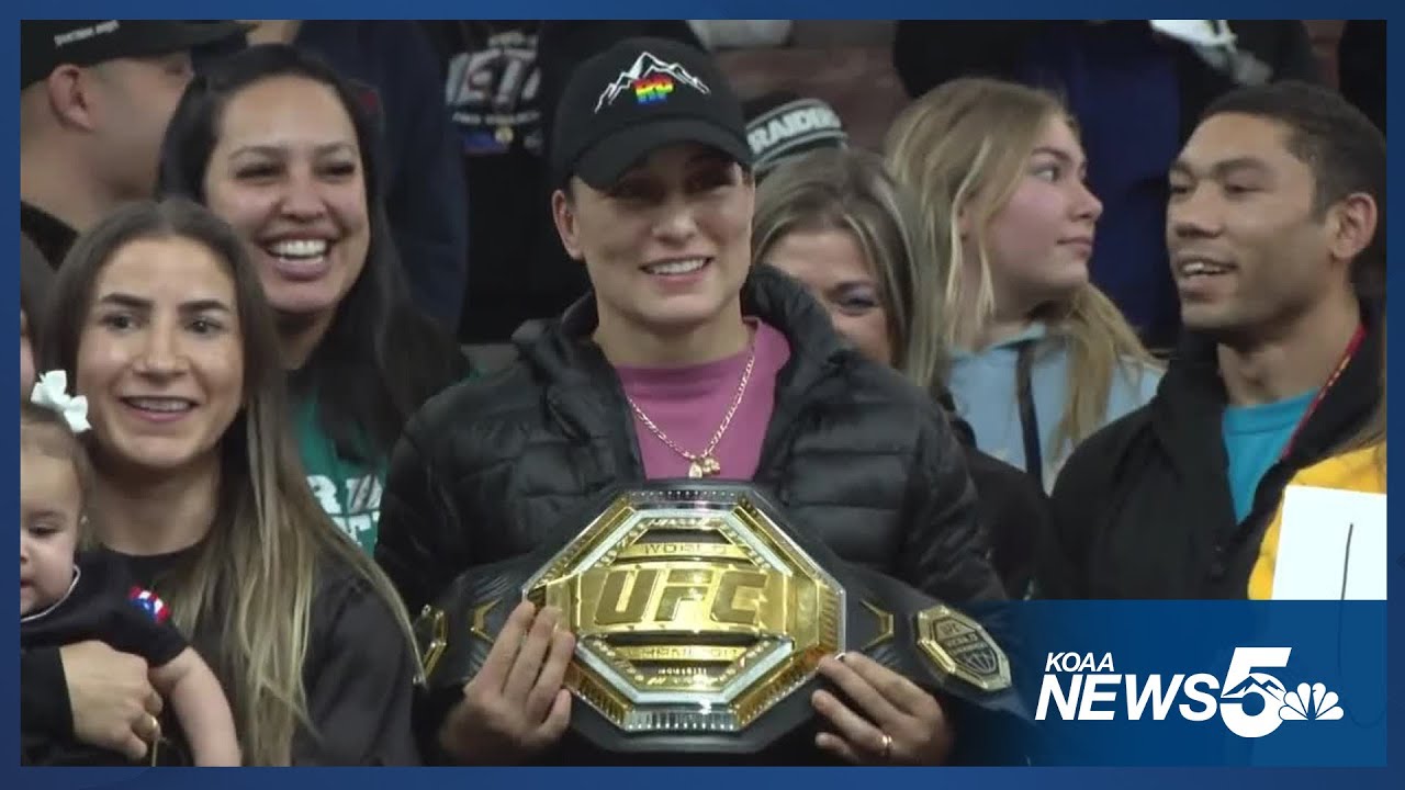 Women's UFC bantamweight champion from Colorado Springs returns home