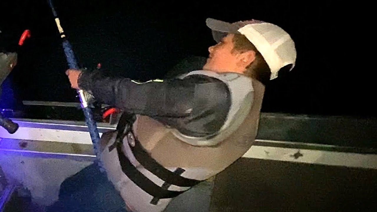 Big Catfish Nearly pulled Him Overboard! And Then It Happened. YouTube