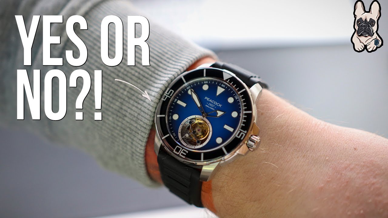 Buying An AFFORDABLE TOURBILLON? - Peacock Ocean Wing Diver Watch Review