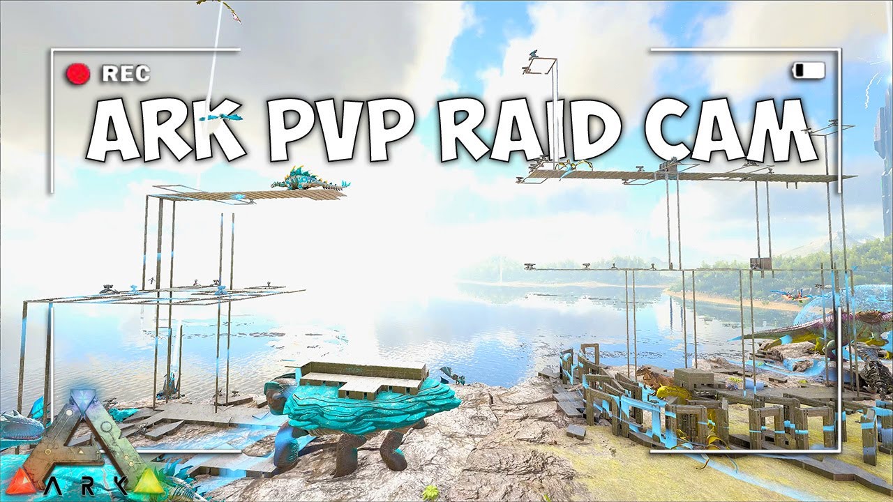 Ark PvP Raid Cam | 2 Alpha Tribes Fight For This Raid In front Of The Defenders