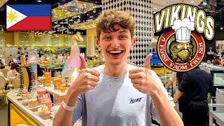 Americans Eat EVERY Food at Vikings Buffet! | LUXURY Buffet in The Philippines! 🇵🇭