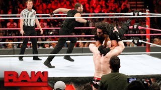 Seth Rollins & Dean Ambrose Vs. Cesaro & Sheamus - Raw Tag Team Les Match Raw, Oct. 16, 2017