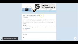 Attendance for Online Learning