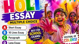 Holi essay writing explain by ai