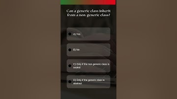 Can a Generic Class Inherit From a Non Generic Class in C Sharp #csharp #shorts